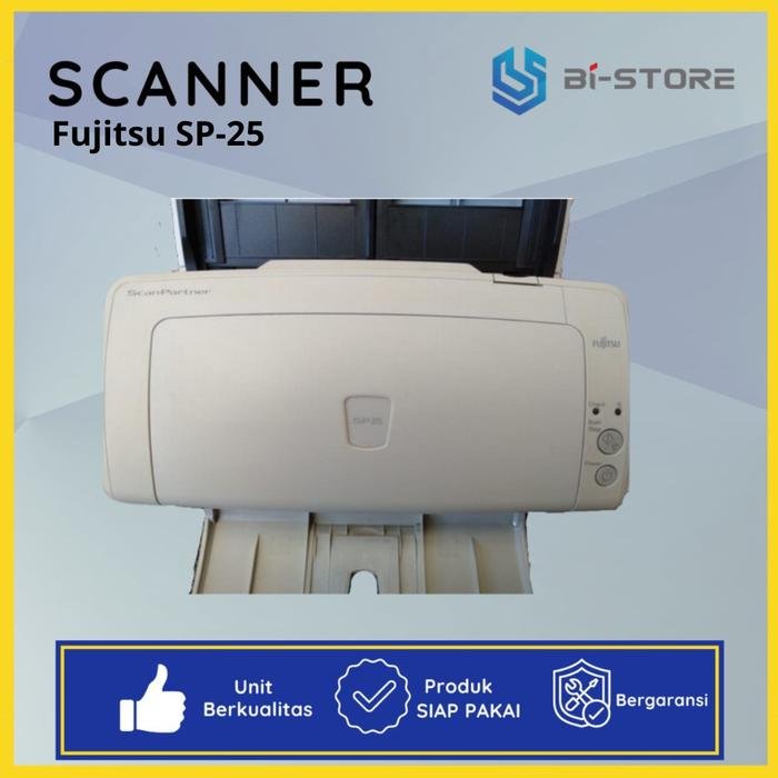 Scanner Folio F4 Fujitsu ScanPartner SP25 dengan ADF 50 lembar dan kecepatan 25 ppm
