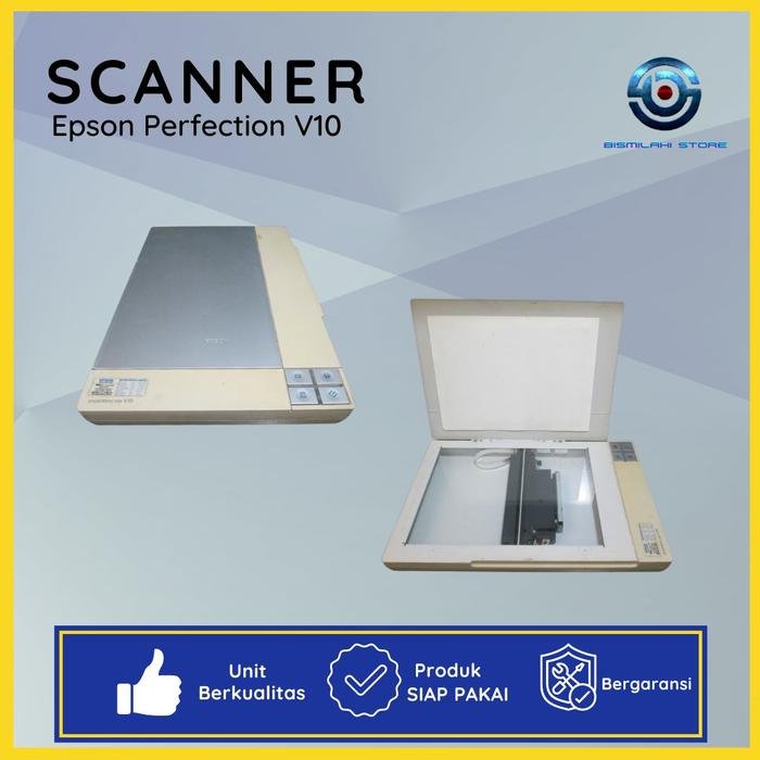 Scanner Epson Perfection V10 flatbed A4 dengan hasil scan tajam dan warna akurat