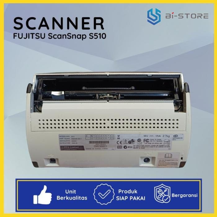 Scanner F4 Fujitsu ScanSnap S510 mampu memindai dokumen ukuran Legal Folio