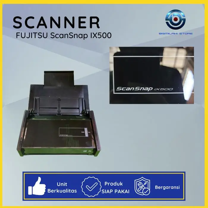Scanner Folio F4 Fujitsu ScanSnap iX500 dengan koneksi Wi-Fi dan ADF 50 lembar