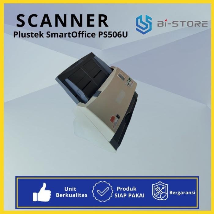 Scanner F4 Plustek SmartOffice PS506U berkecepatan tinggi dengan fitur duplex otomatis dan ADF besar