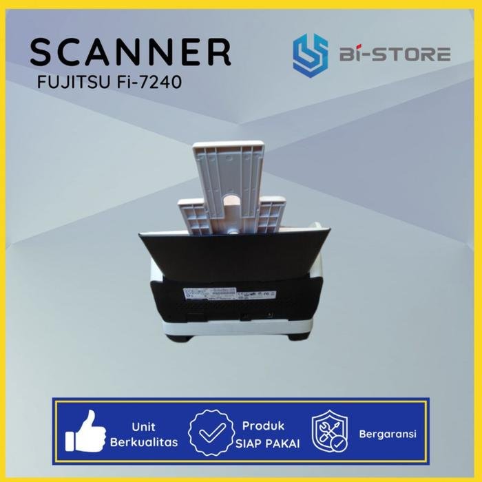 Scanner Folio Fujitsu Fi-7240 siap pakai dengan ADF 80 lembar dan kecepatan 40 ppm