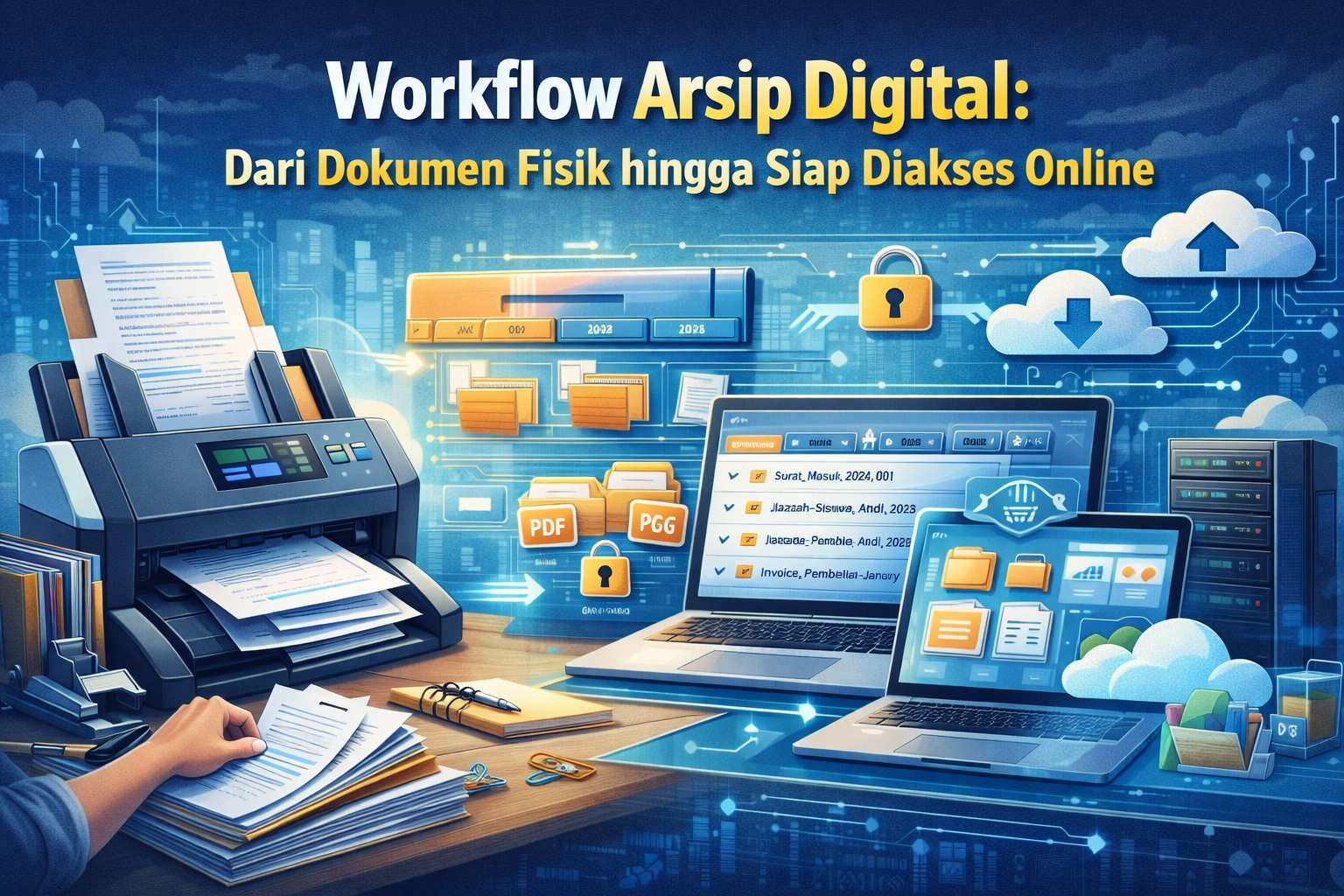 Workflow Arsip Digital: Dari Dokumen Fisik hingga Siap Diakses Online