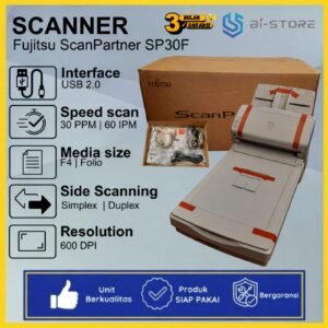 Scanner Fujitsu ScanPartner SP30F Flatbed dan ADF A4