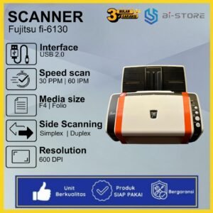 Scanner Fujitsu fi-6130 Unit Baru Stok Lama Tampak Depan