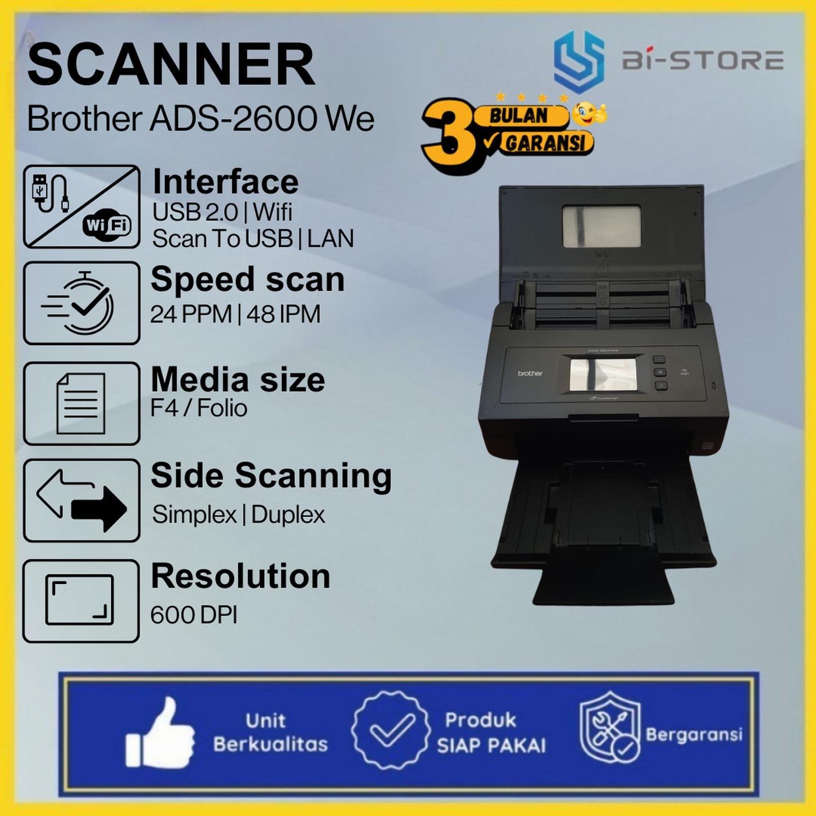 Scanner Brother ADS-2600We Touchscreen WiFi