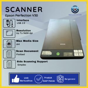 Scanner Flatbed Epson Perfection V30 &ndash; Ringkas, Efisien, & Siap Pakai (A4)